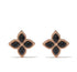 aretes Princess Flower en oro rosa de 18kt con diamantes negros